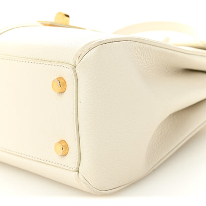 Celine Grained Calfskin Small 16 Top Handle Bag White 11 of 14
