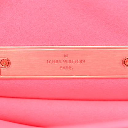 Louis Vuitton Grained Calfskin Tufted Monogram Mini Dauphine Fluo Pink 7 of 10