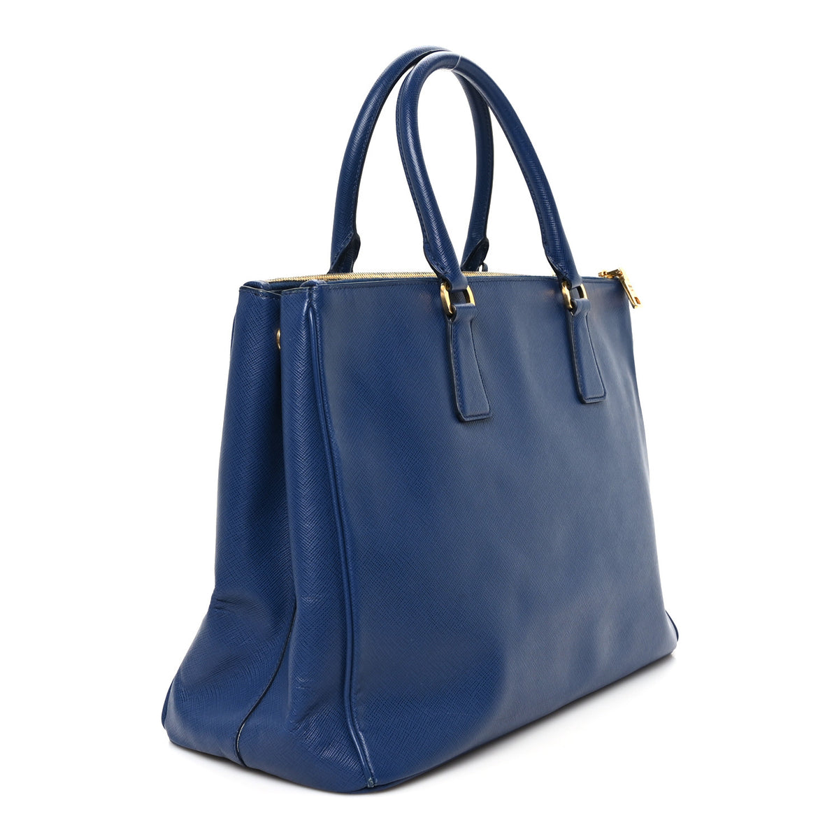 Saffiano Large Galleria Double Zip Tote Bluette
