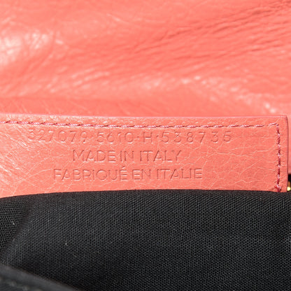 Balenciaga Agneau Giant 12 Gold Hardware Envelope Strap Clutch Rose Azalee 7 of 18
