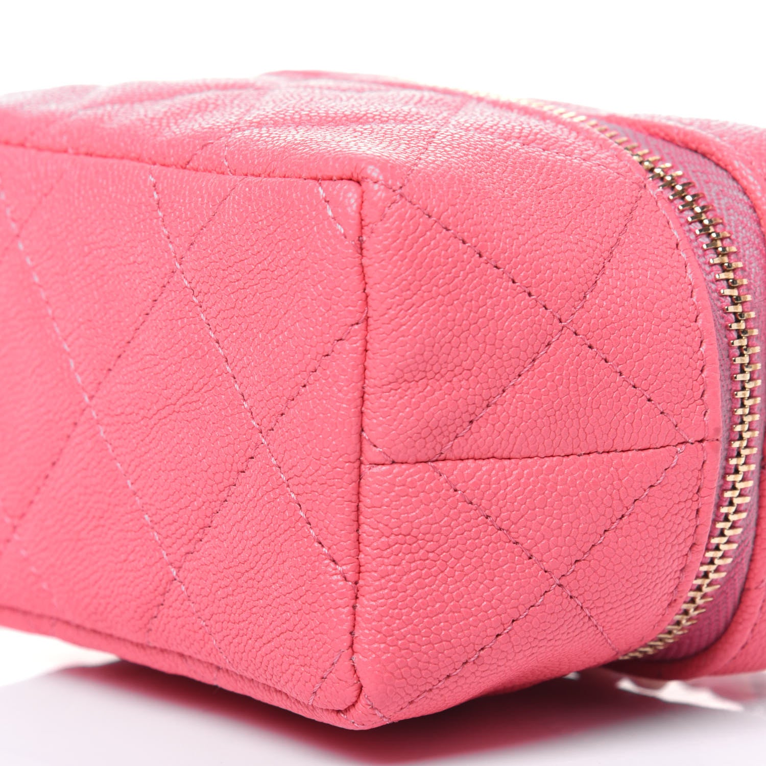 Chanel Caviar Quilted Mini Top Handle Vanity With Chain Pink 9 of 10