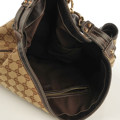 Gucci Monogram Large Wave Hobo Dark Brown 5 of 9