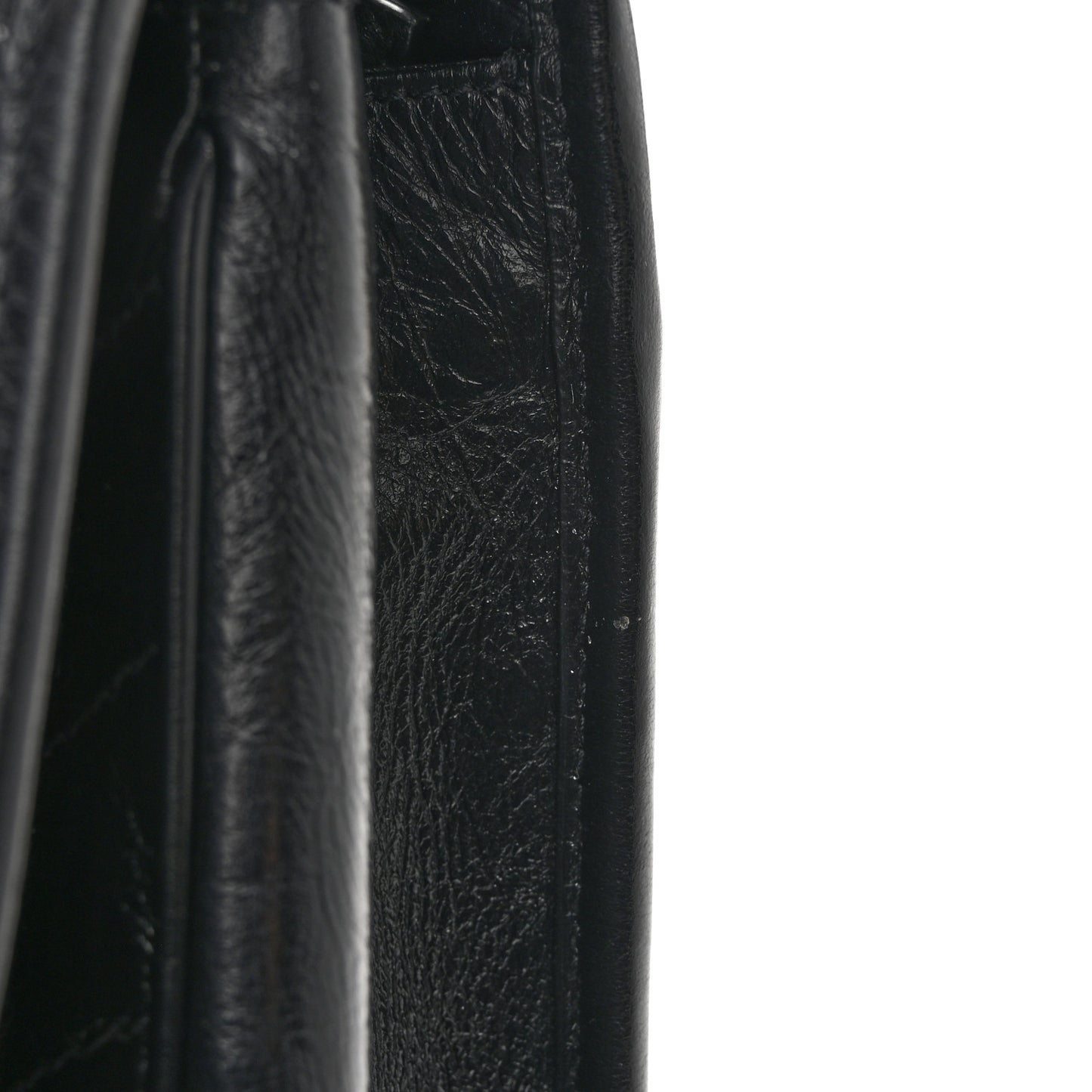 Crinkled Calfskin Matelasse Monogram Medium Niki Chain Satchel Black