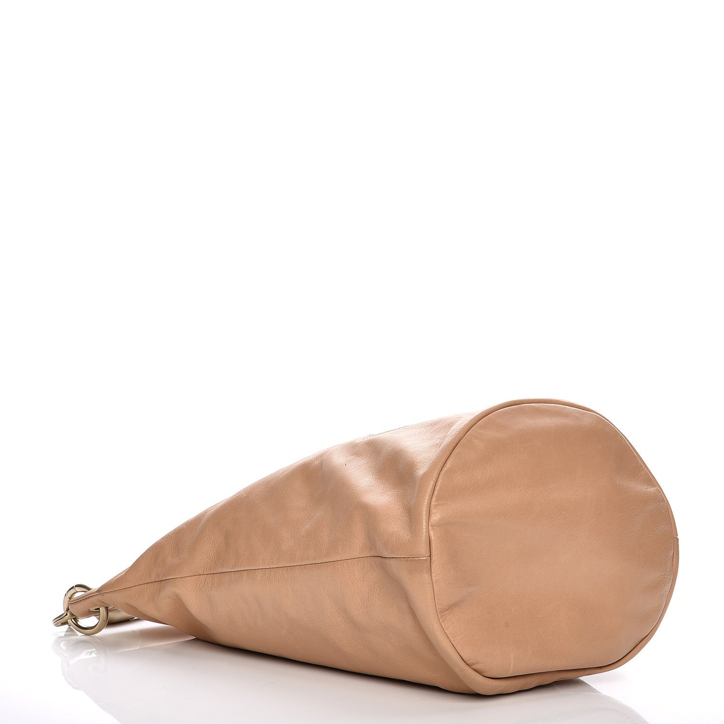 Calfskin CC Bucket Bag Beige