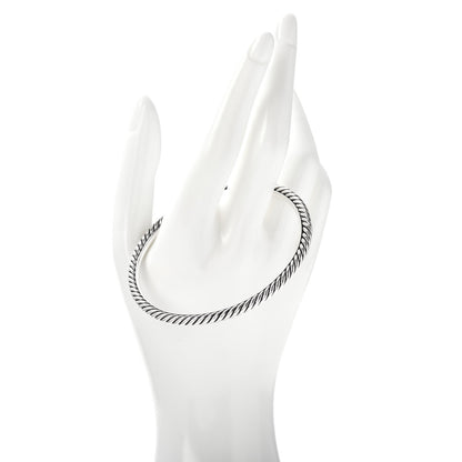 David Yurman Sterling Silver 4mm Cable Classics Bangle Bracelet 2 of 4