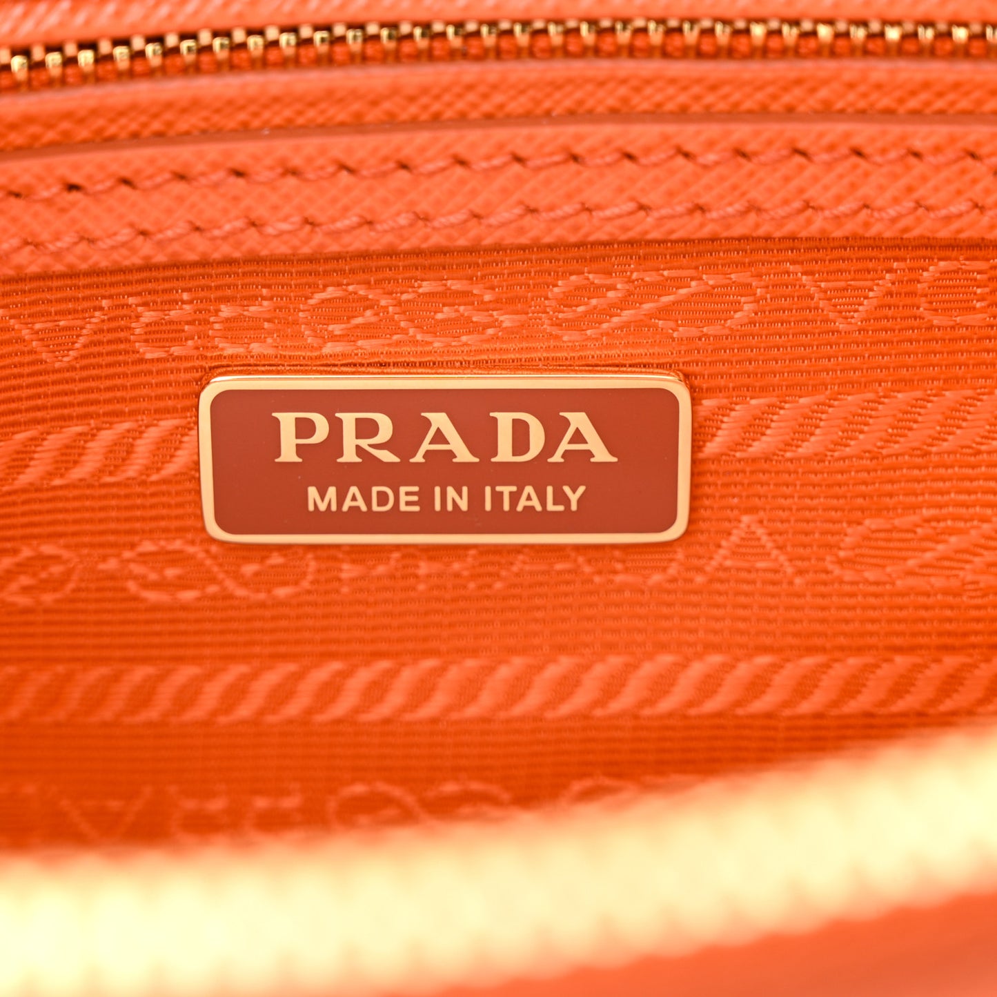 Saffiano Lux Mini Galleria Double Zip Tote Arancio