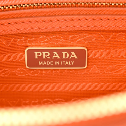 Prada Saffiano Lux Mini Galleria Double Zip Tote Arancio 6 of 9