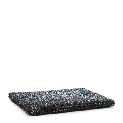 Chanel Canvas Sequin Medium Deauville Cosmetic Pouch Black 3 of 4