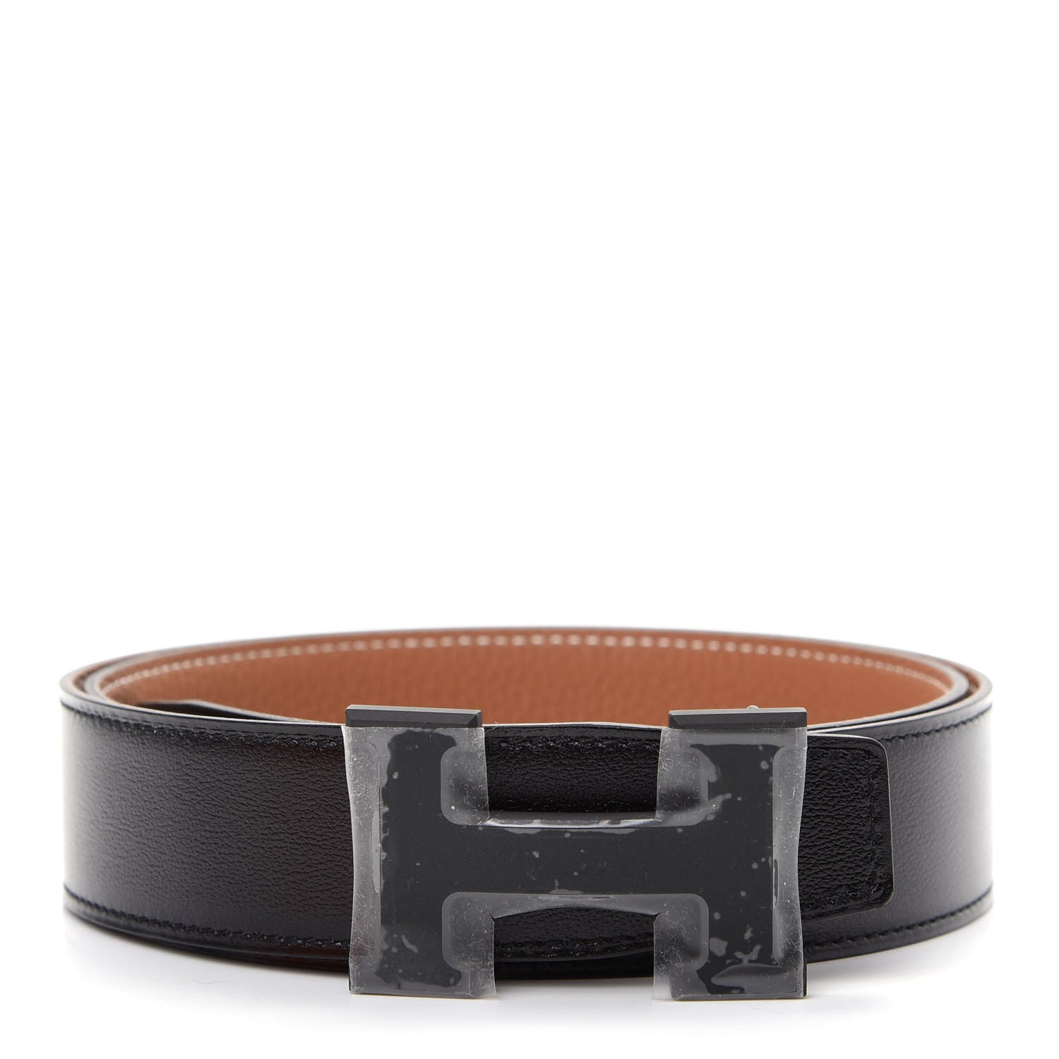 Hermes 135 Togo 32mm H Belt 80 Black Gold 1 of 6