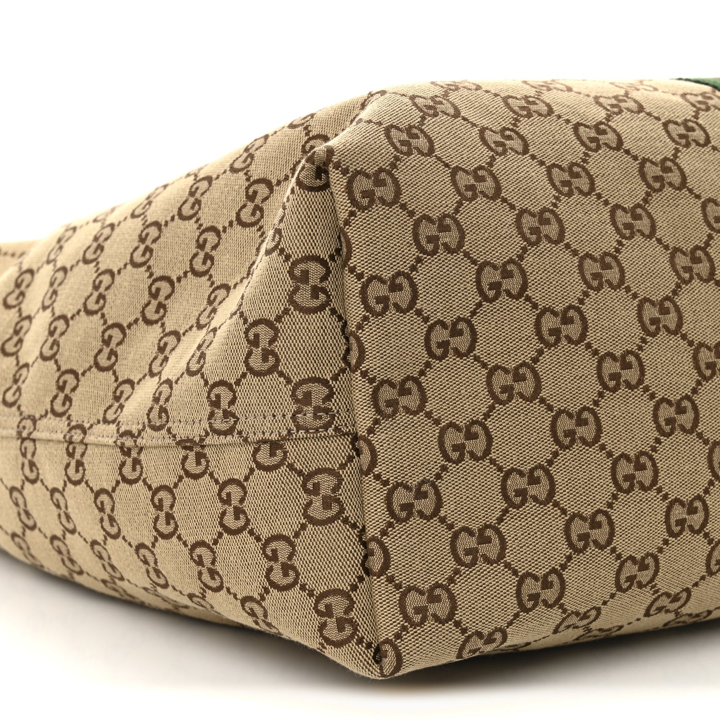 GG Monogram Web Large Giglio Tote Beige Brown