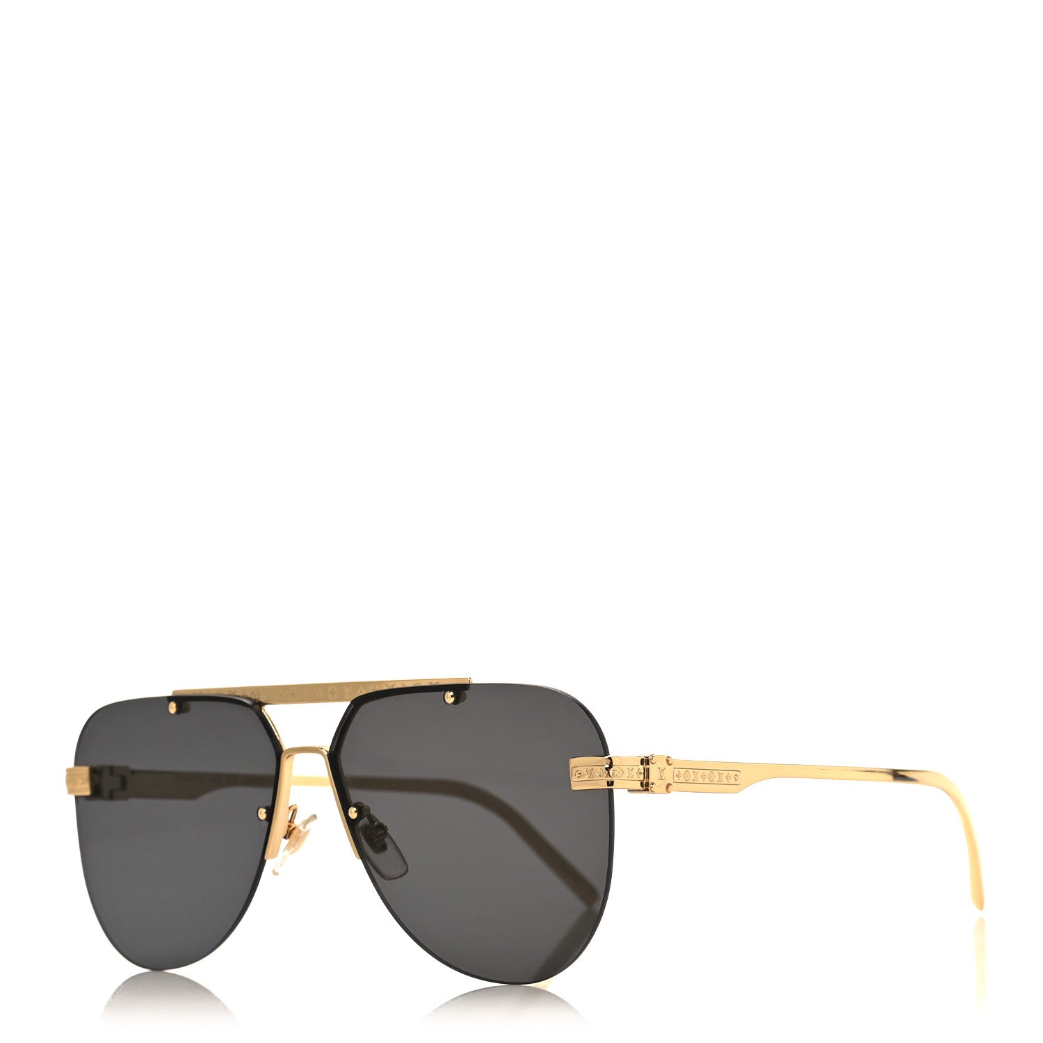 Louis Vuitton Metal LV Ash Sunglasses Z1261W Gold 1 of 7
