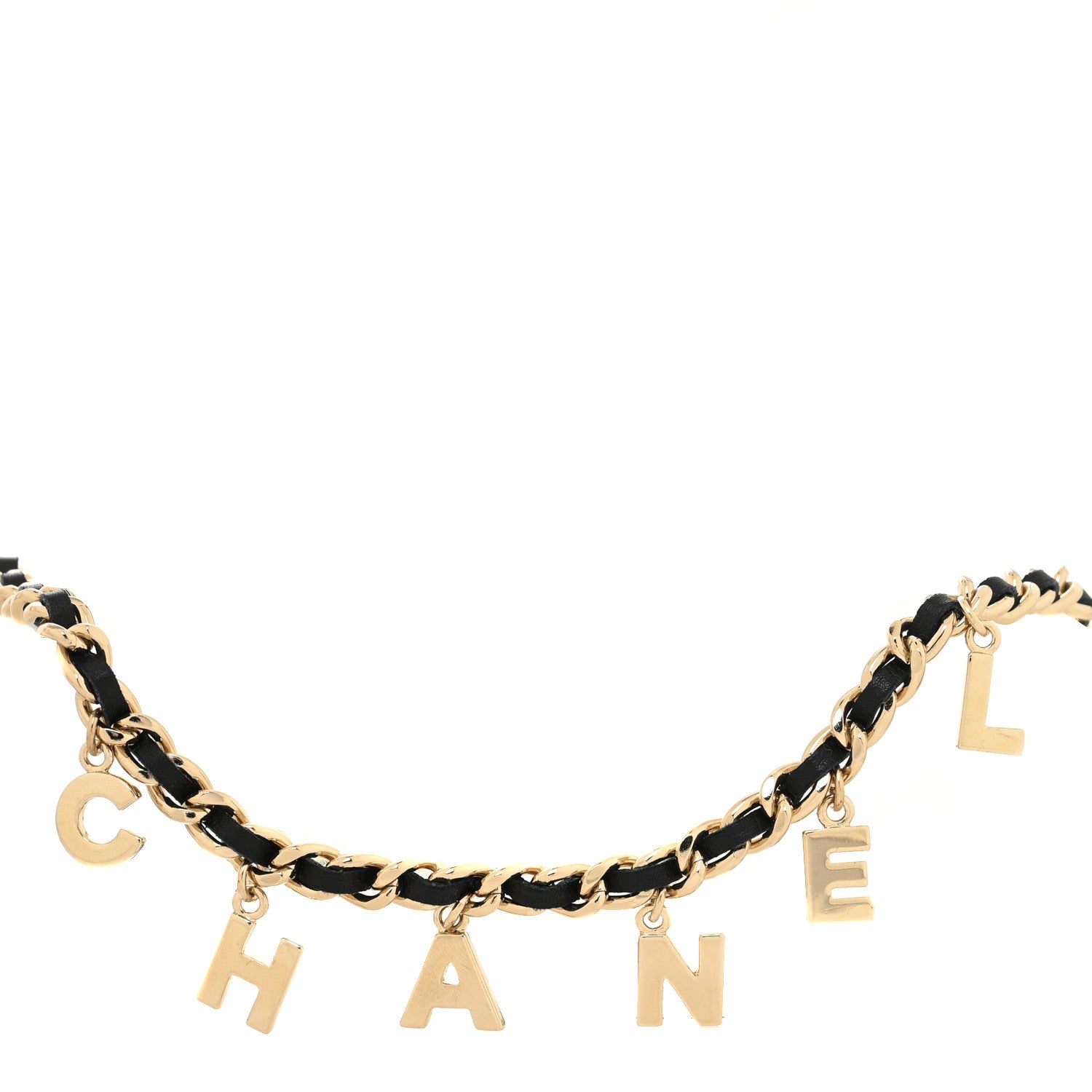 Chanel Lambskin Chain Logo Belt Black Gold 3 of 3