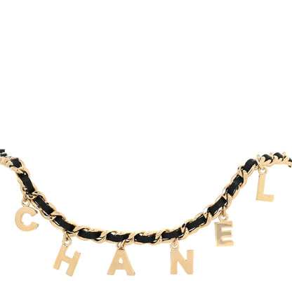 Chanel Lambskin Chain Logo Belt Black Gold 3 of 3