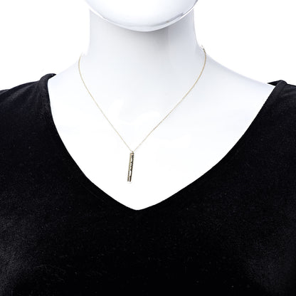 Tiffany 18K Yellow Gold 1837 Bar Pendant Necklace 2 of 8