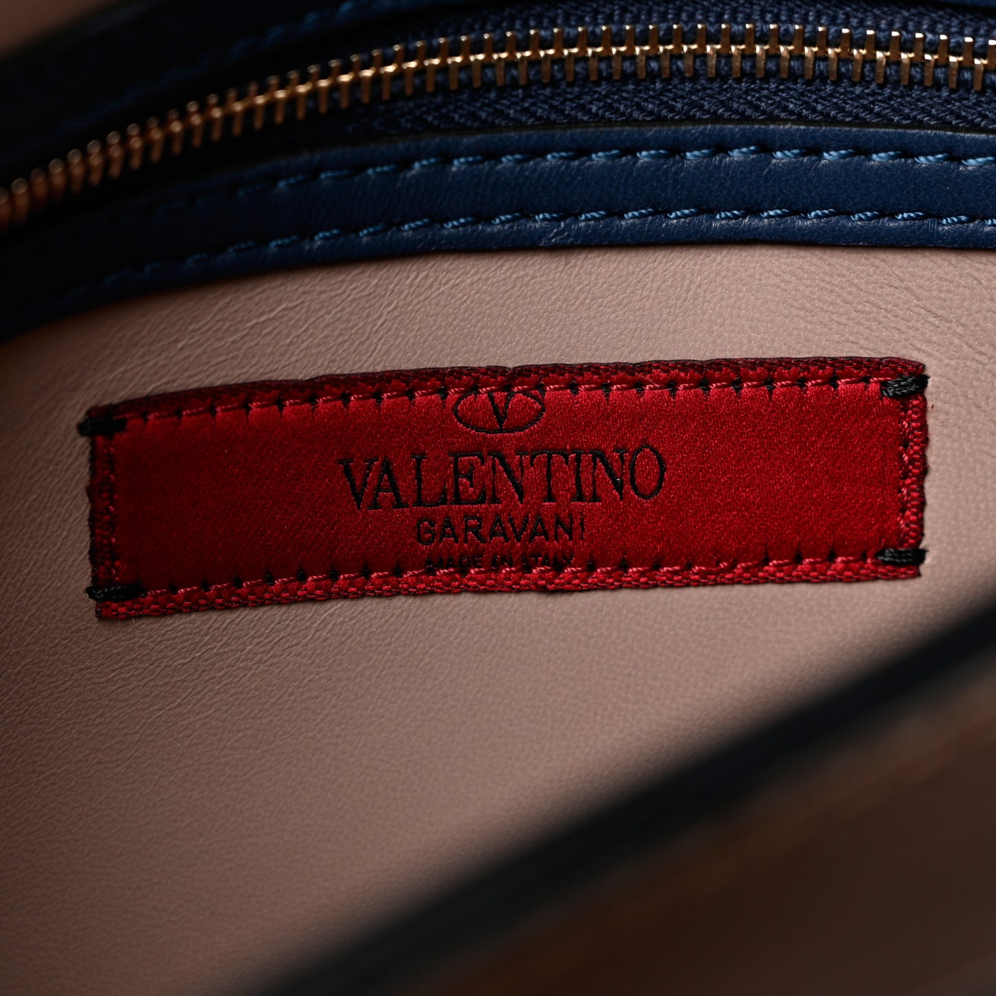 Nappa Rockstud Wristlet Clutch Indigo