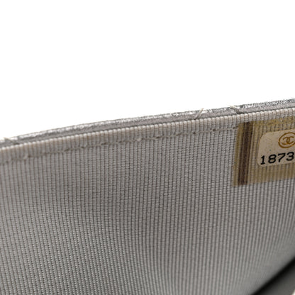 Chanel Metallic Lambskin Quilted Wallet On Chain WOC Silver 8 of 14