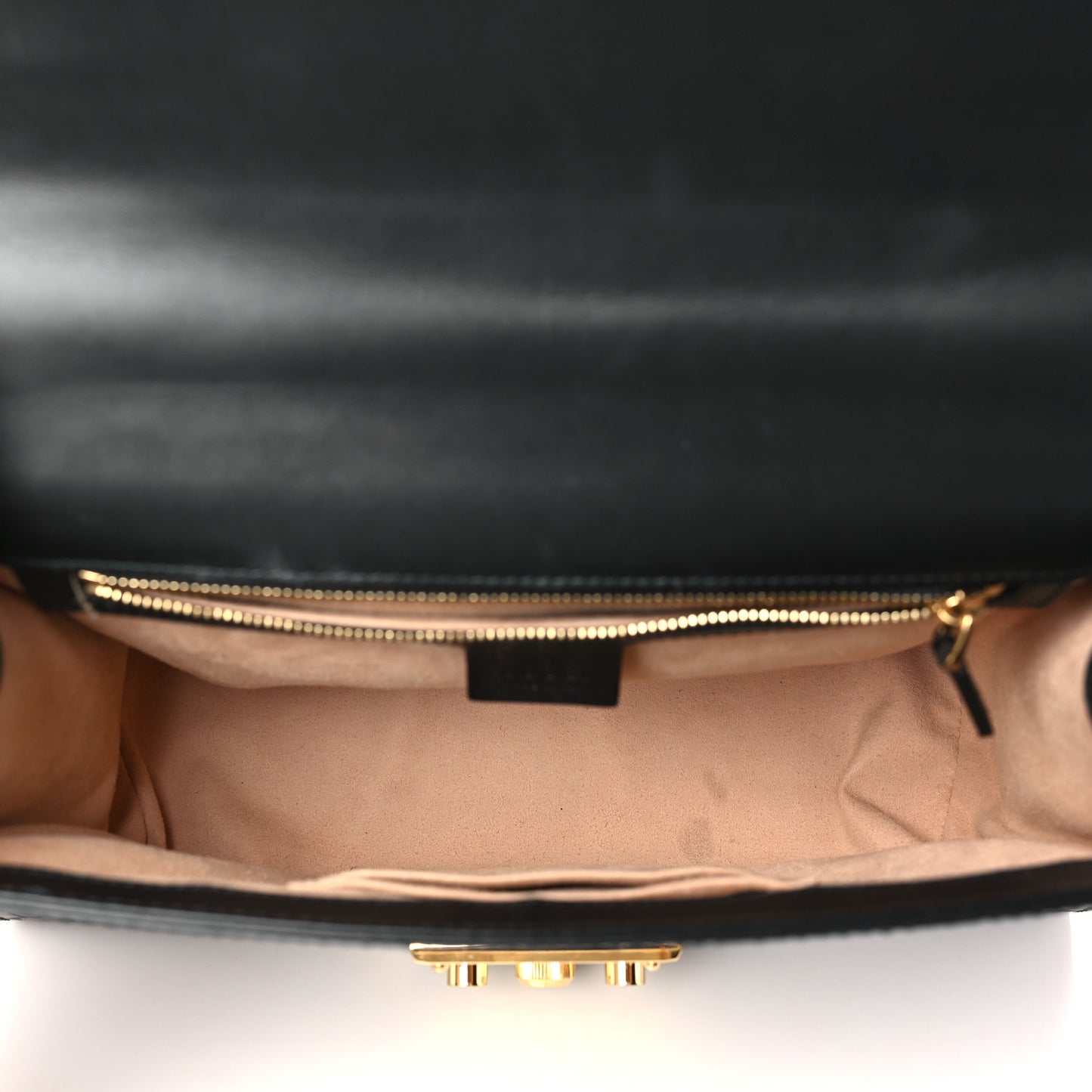 Guccissima Medium Padlock Shoulder Bag Black