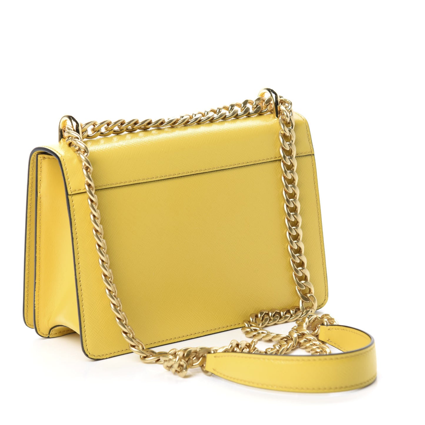 Saffiano Vernice Chain Shoulder Bag Sole