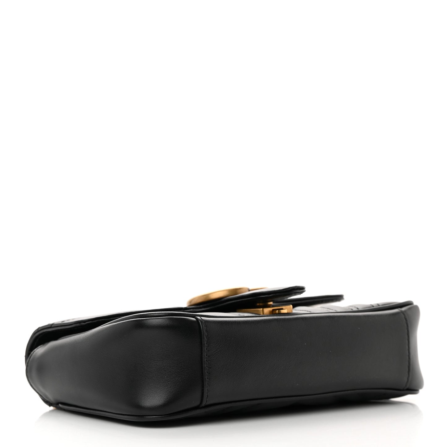 Calfskin Matelasse Mini GG Marmont Shoulder Bag Black