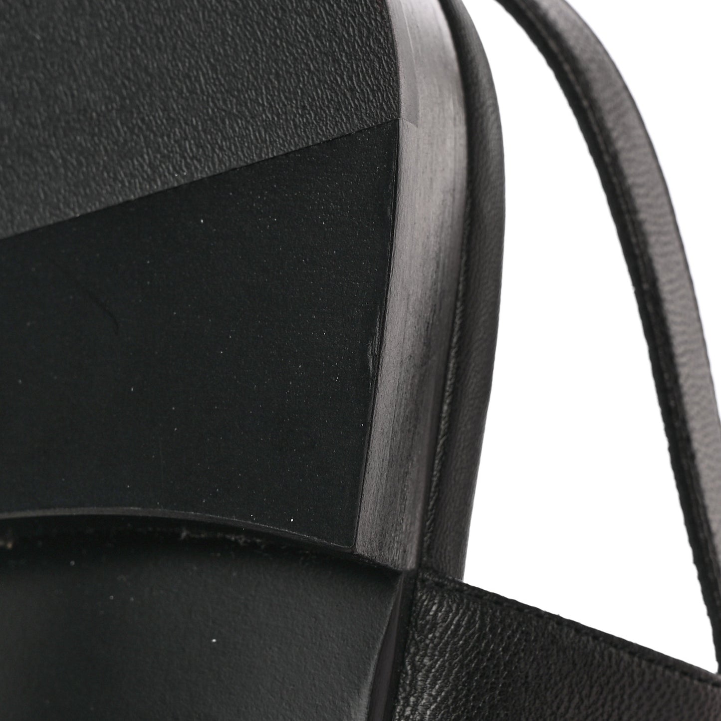 Calfskin Cristal Sandals 37.5 Black