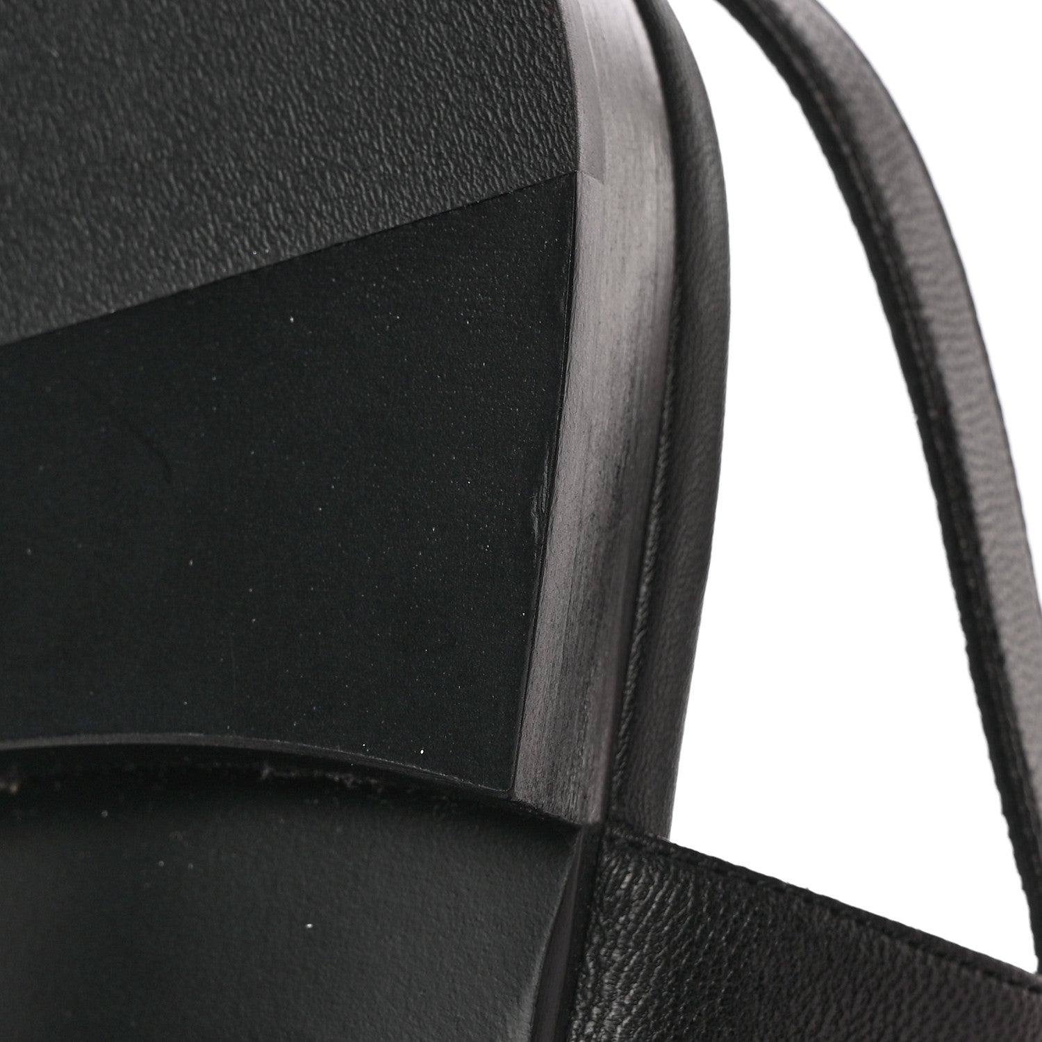 Hermes Calfskin Cristal Sandals 37.5 Black 11 of 17