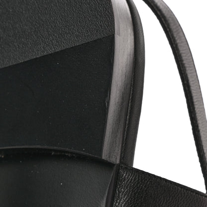 Hermes Calfskin Cristal Sandals 37.5 Black 11 of 17