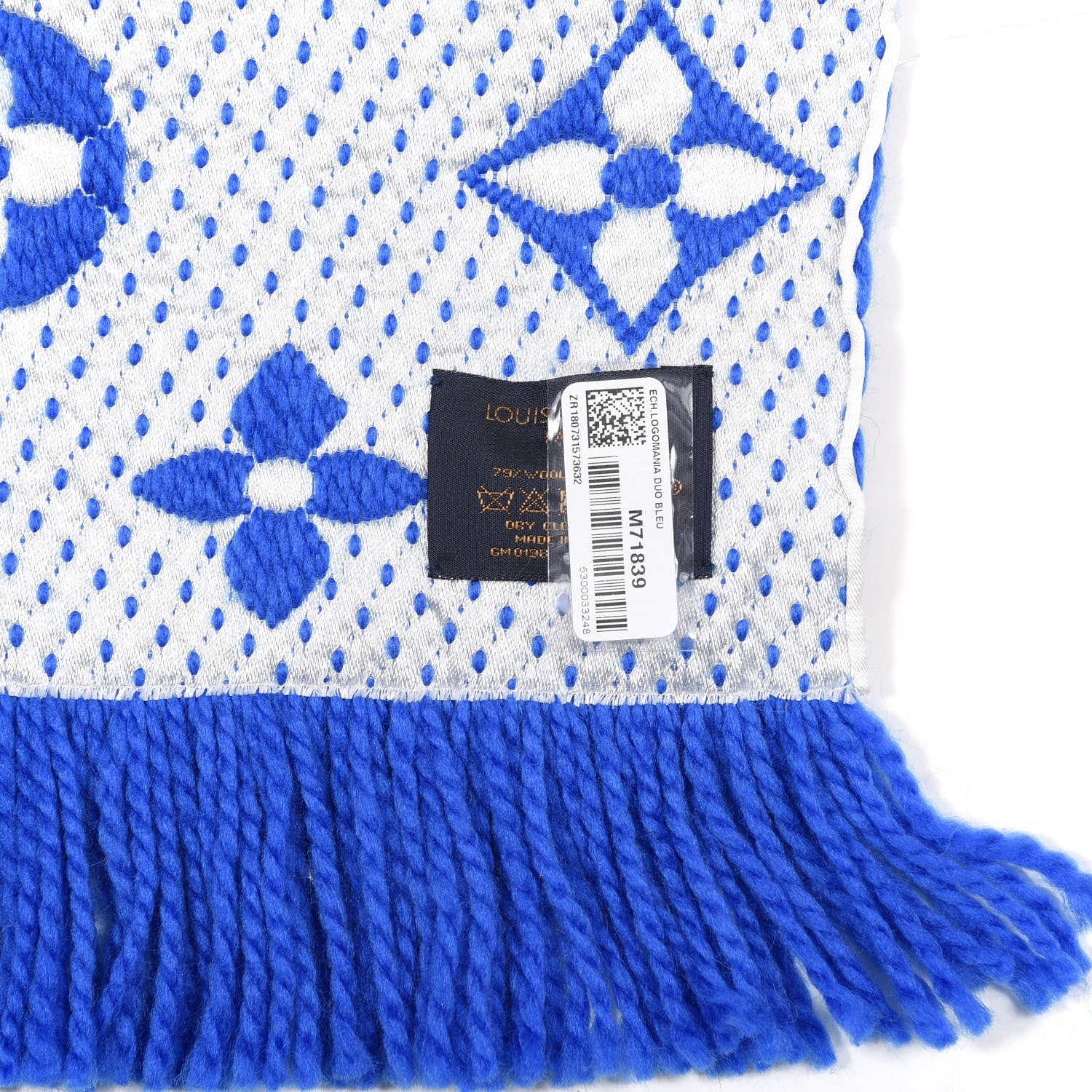 Louis Vuitton Wool Silk Logomania Duo Scarf Blue 629057 – FASHIONPHILE
