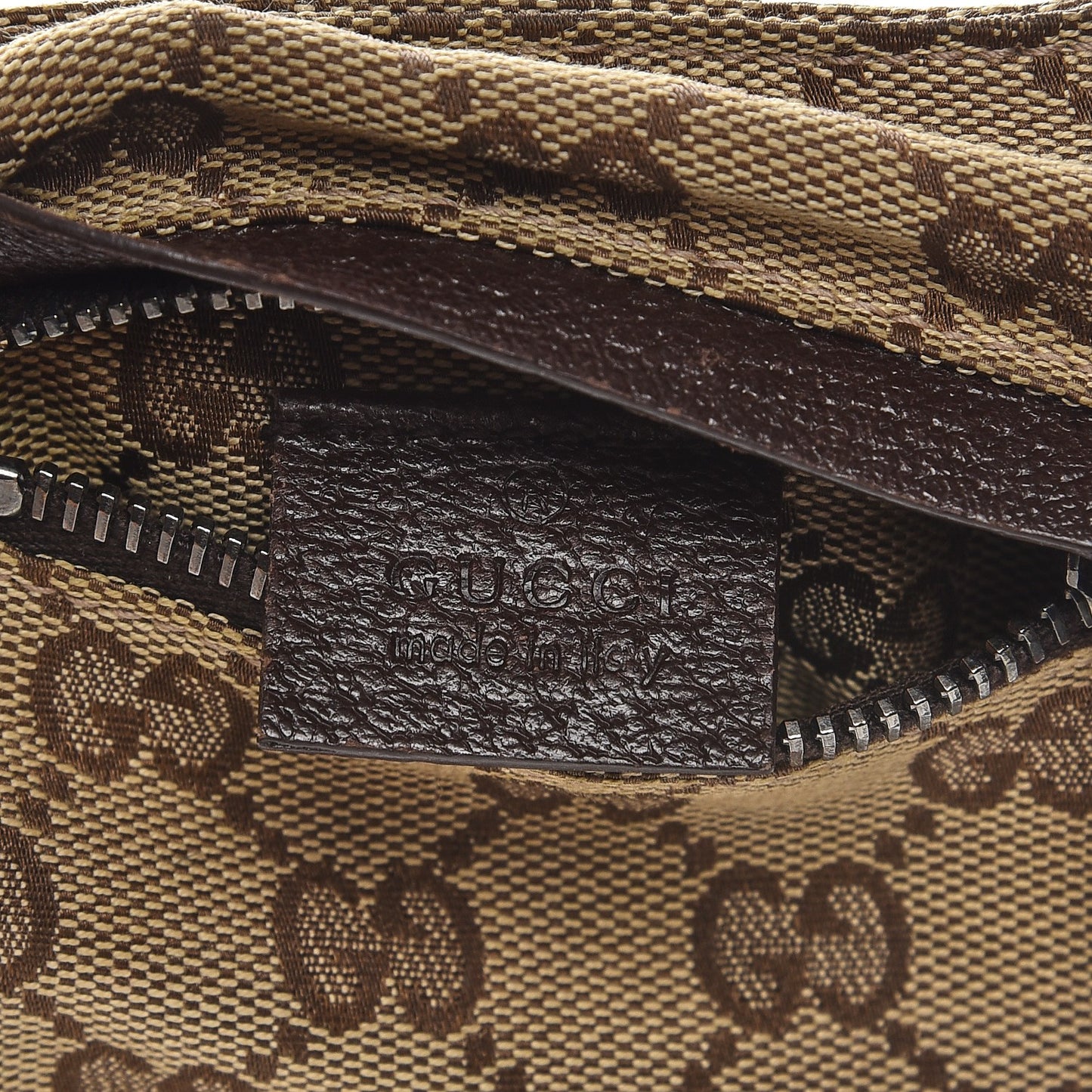 Monogram Web Belt Bag Dark Brown