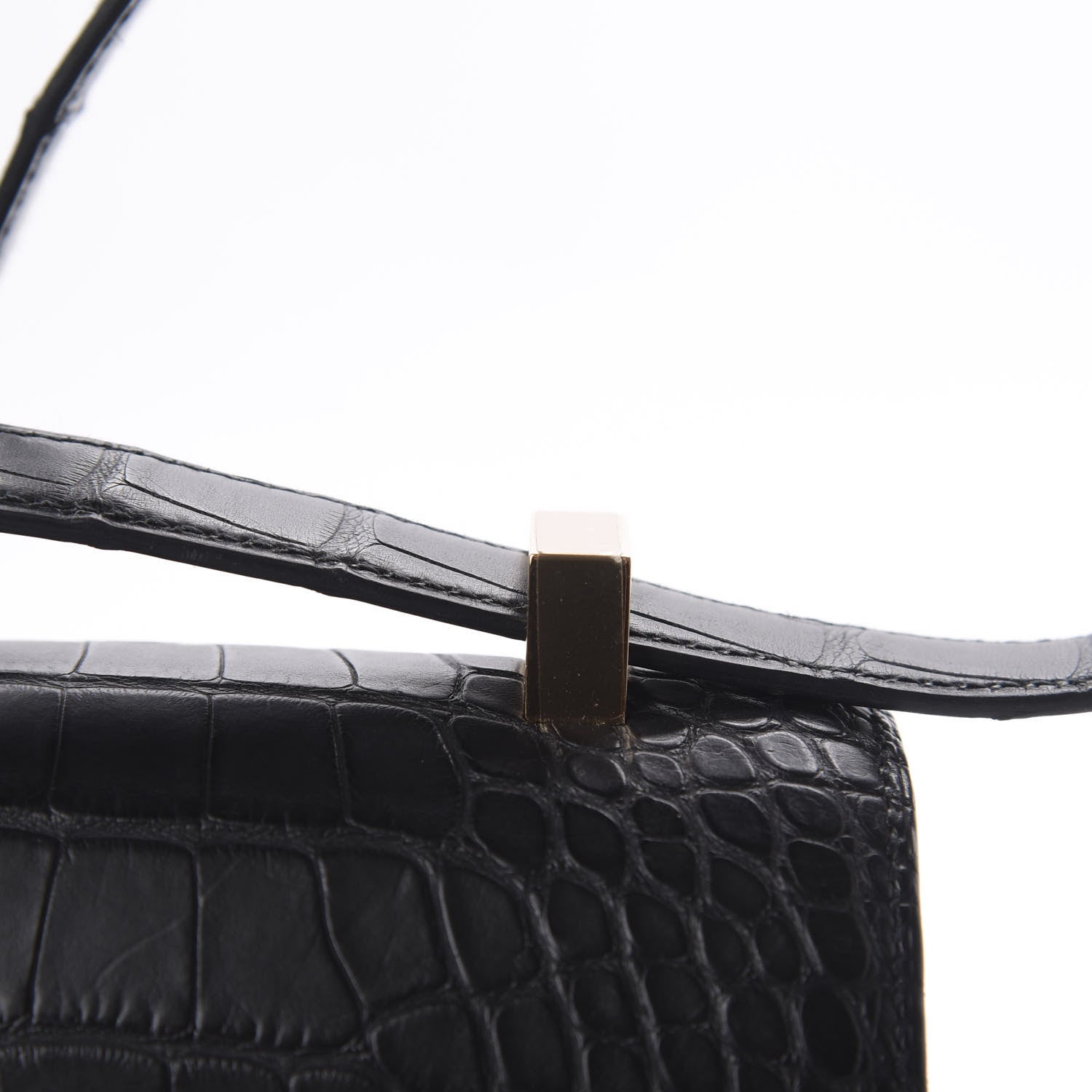 Hermes Matte Alligator Constance 24 Black 20 of 23
