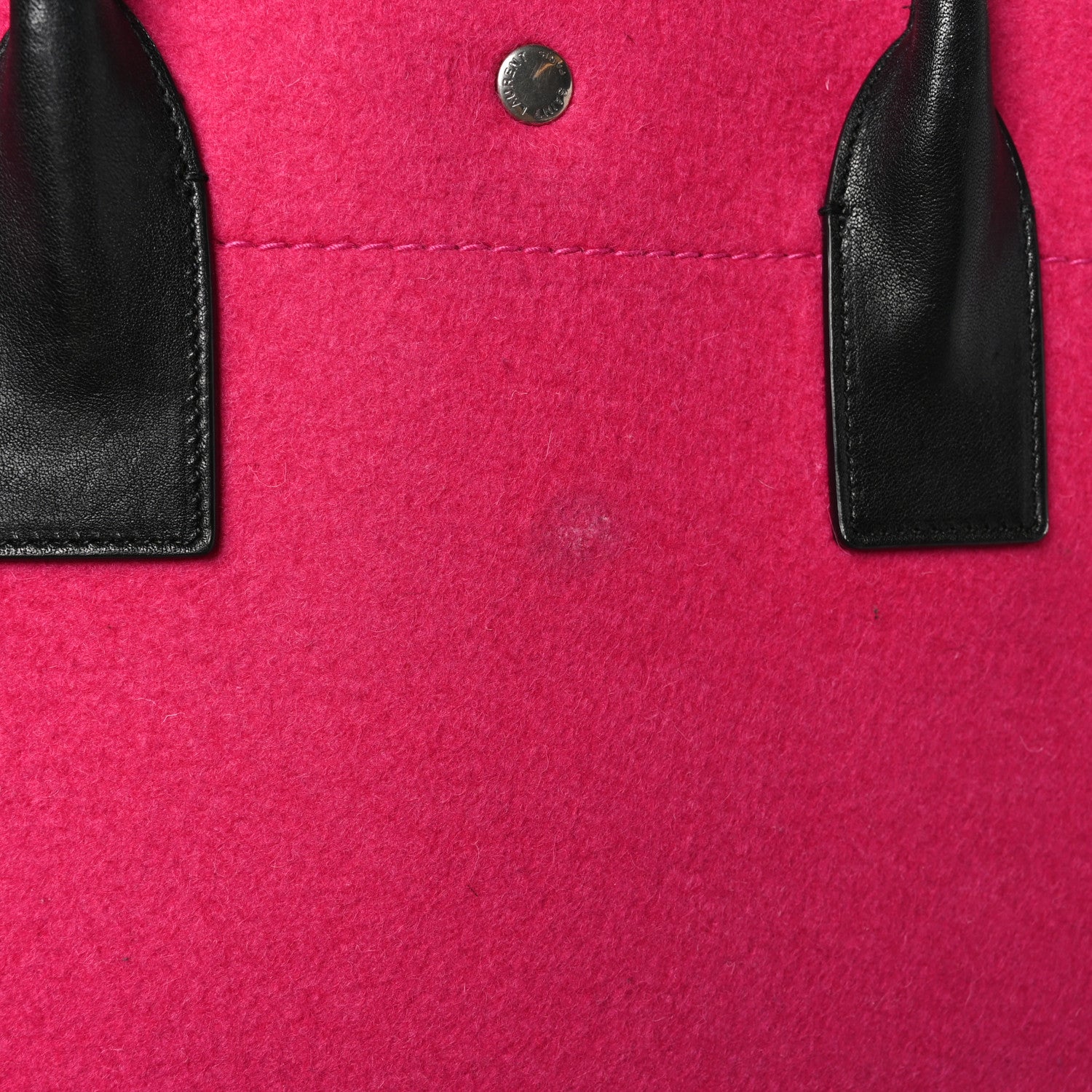 Saint Laurent Wool Rive Gauche Tote Fuchsia 13 of 13