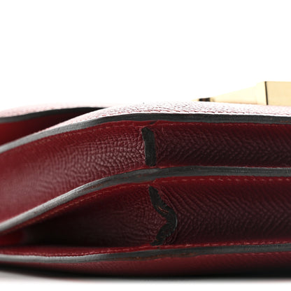 Hermes Epsom Enamel Constance 18 Rouge Grenat 10 of 11