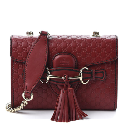 Gucci Soft Microguccissima Mini Emily Chain Shoulder Bag Rosso 1 of 8