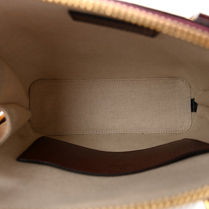 Gucci Monogram Textured Dollar Calfskin Mini Horsebit 1955 Top Handle Bag  Sahara Rubino Chardonnay 5 of 10