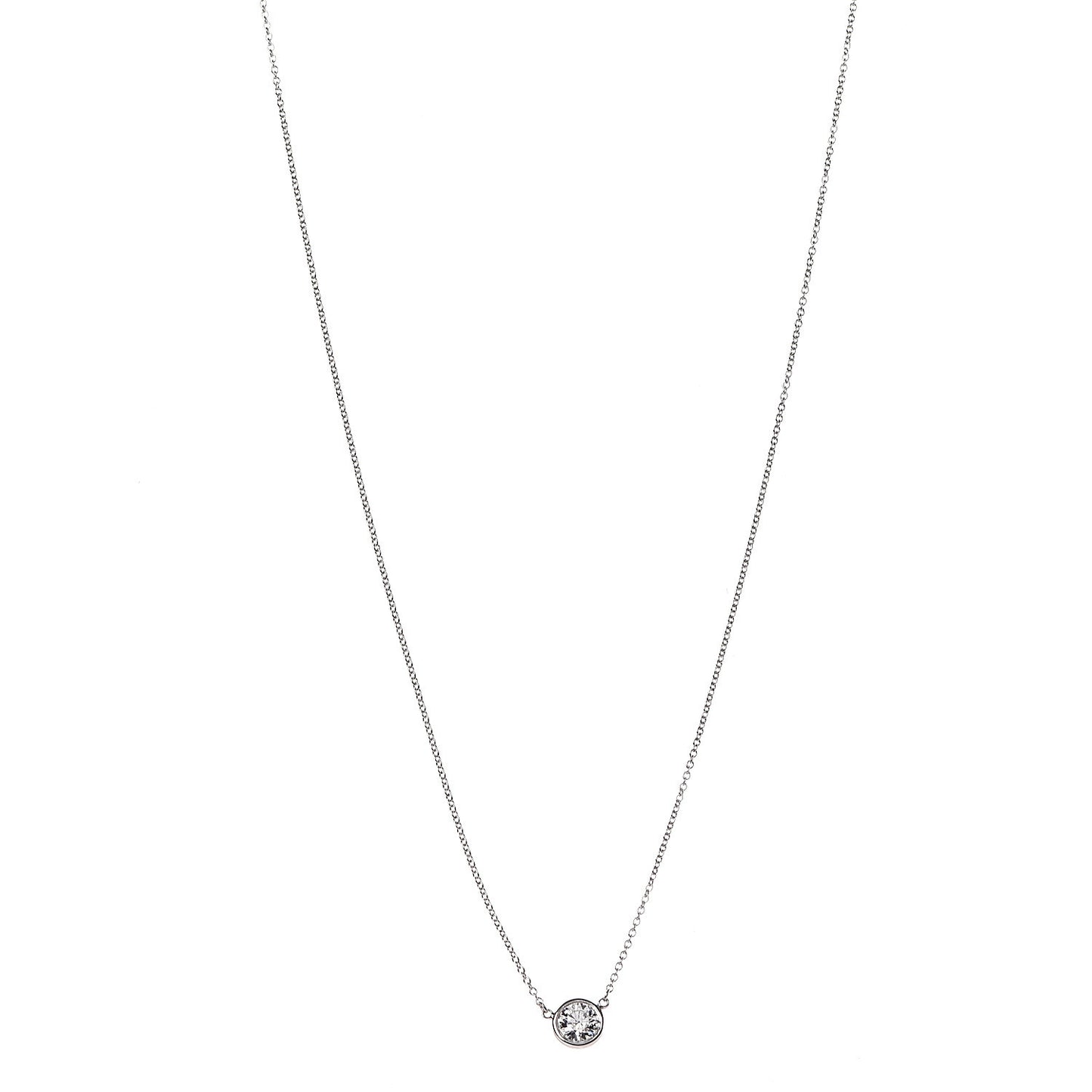 Platinum Diamond .60ct Elsa Peretti Diamonds by the Yard Pendant Necklace