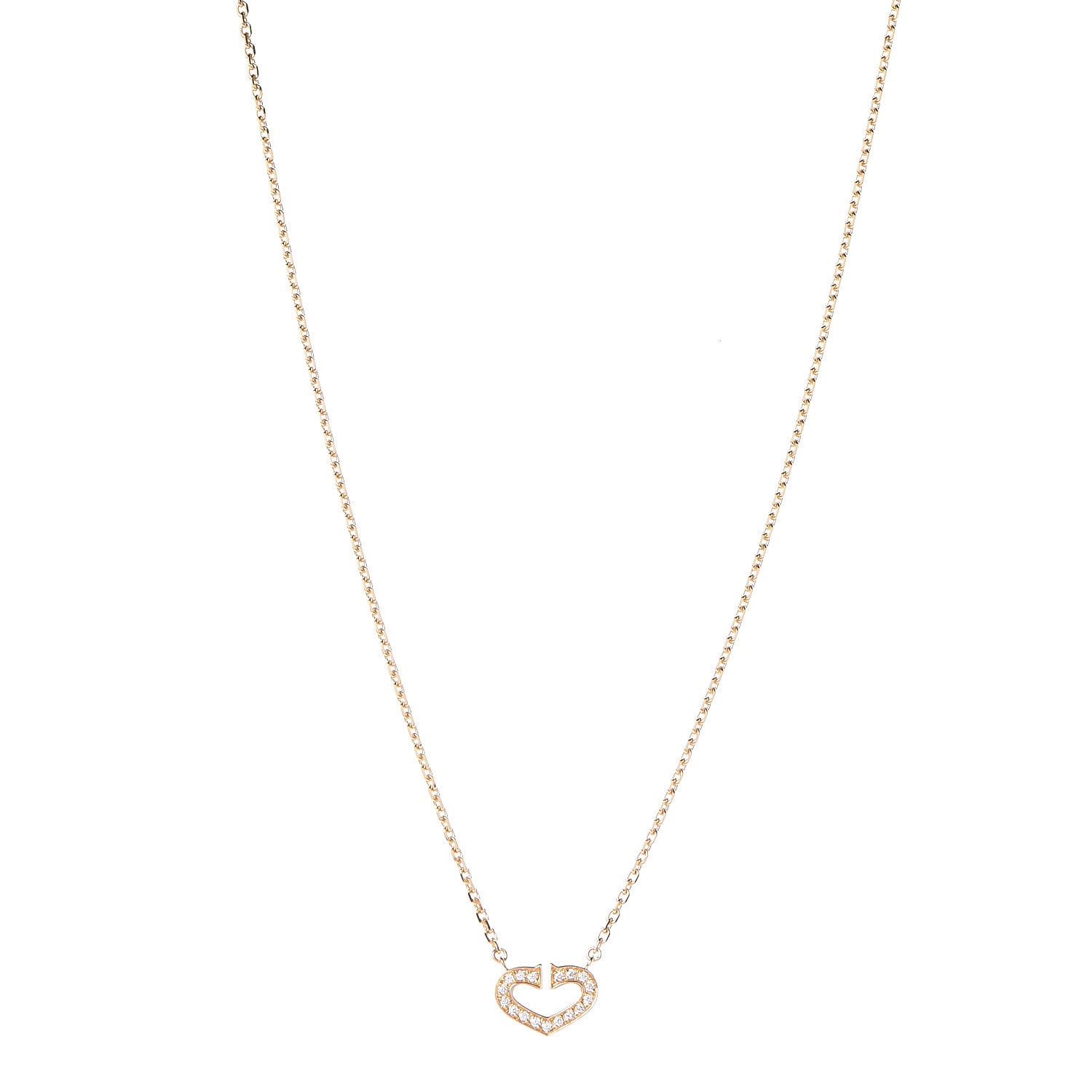 Cartier 18K Yellow Gold Diamond Hearts And Symbols Pendant Necklace 1 of 6