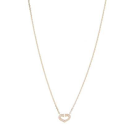 Cartier 18K Yellow Gold Diamond Hearts And Symbols Pendant Necklace 1 of 6