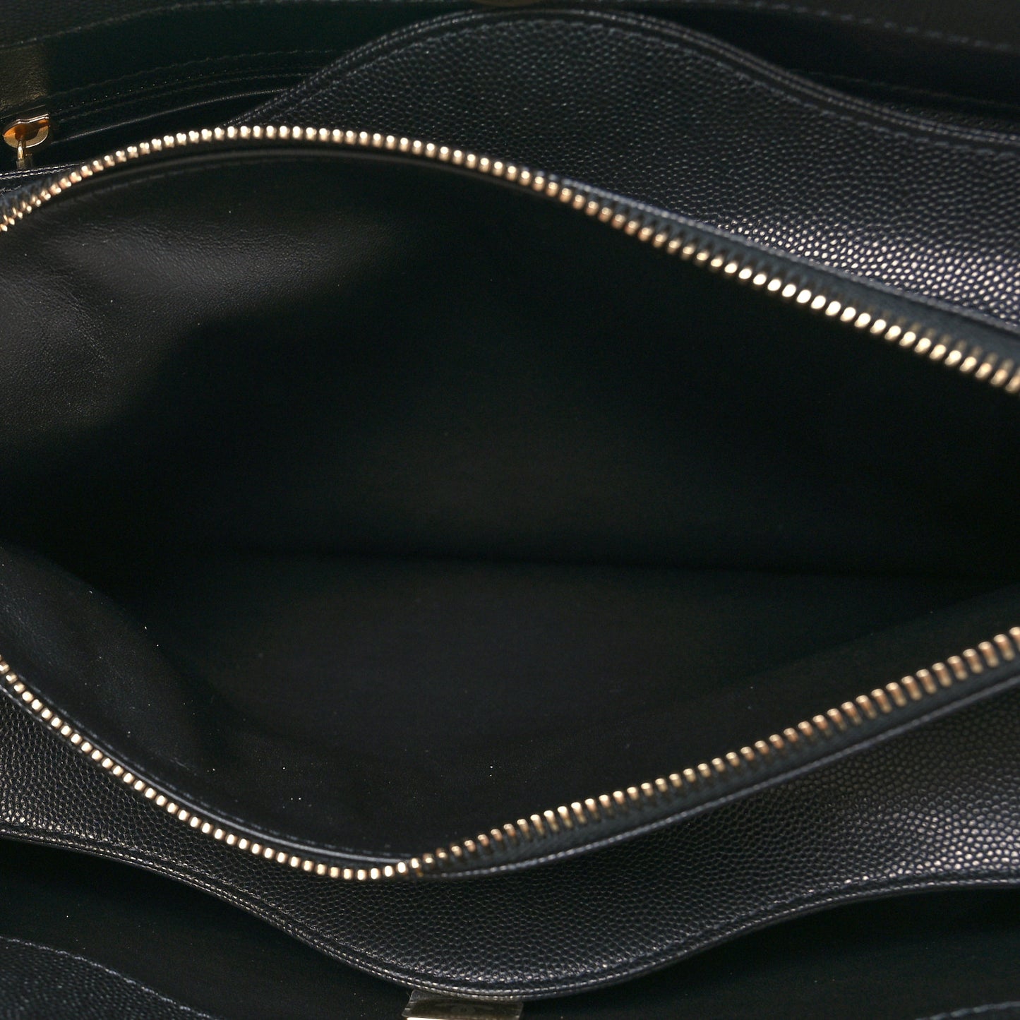 Caviar Quilted Small Shopping Tote Black
