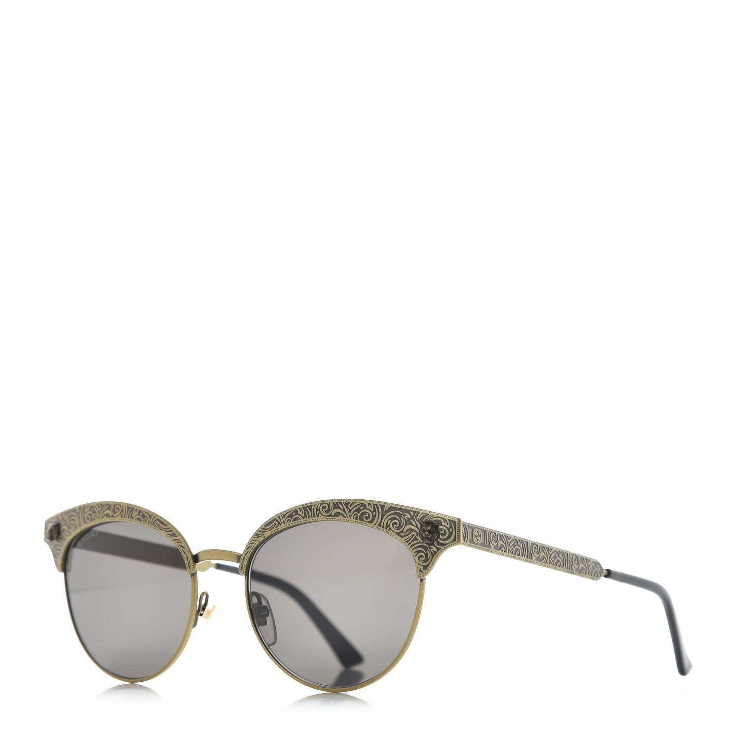 Gucci Metal Tiger GG0220S Sunglasses Antique Gold 1 of 8