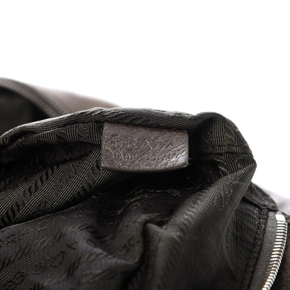 Prada Cervo Antik Bowler Front Pocket Tote Fumo 9 of 13