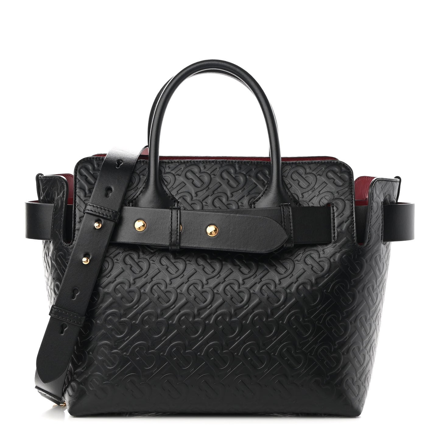Calfskin Embossed Monogram Small Belt Bag Black