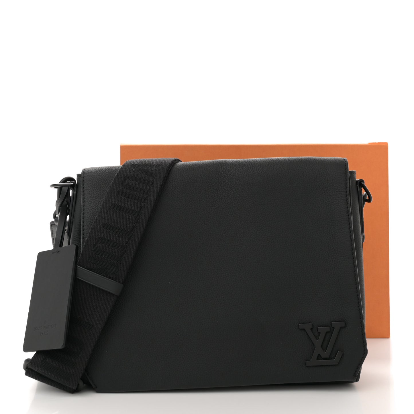Calfskin Aerogram Takeoff Messenger Black