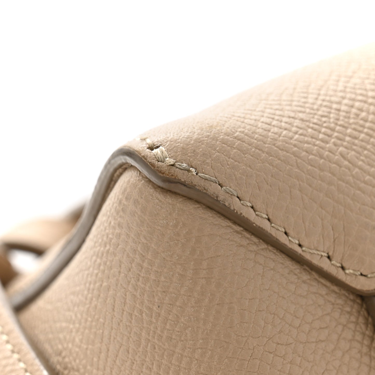 Baby Grained Calfskin Micro Belt Bag Light Taupe