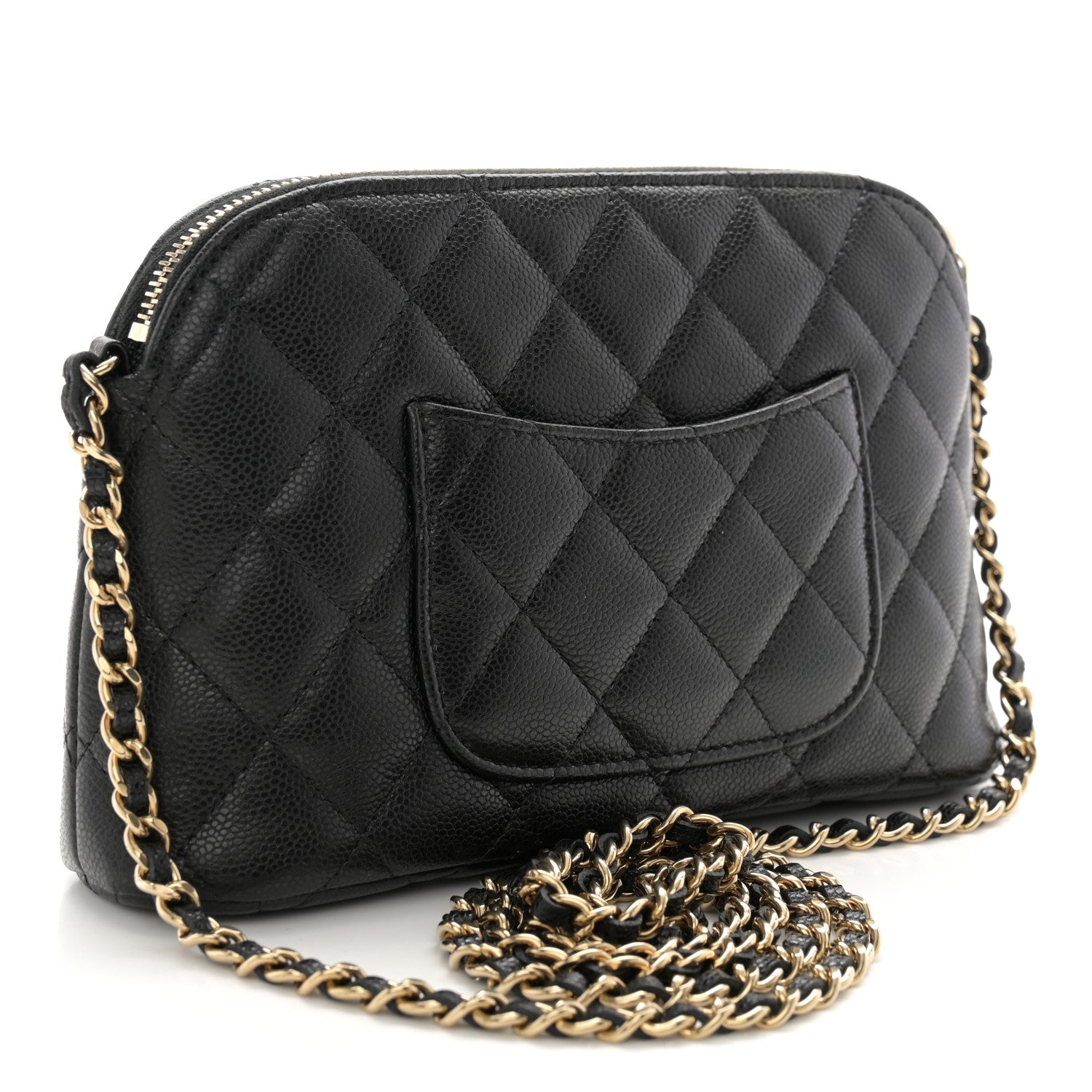 Chanel Caviar Quilted Classic Purse With Chain Black 3 of 10