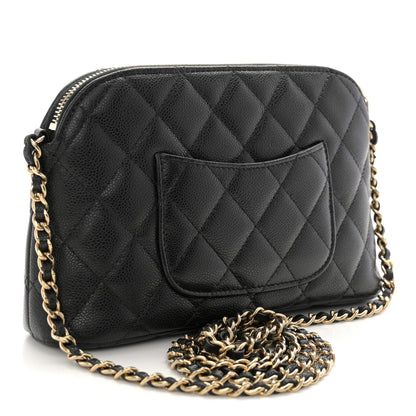 Chanel Caviar Quilted Classic Purse With Chain Black 3 of 10