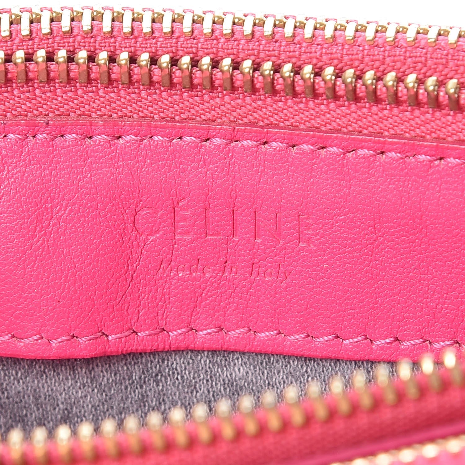 Celine Lambskin Small Trio Crossbody Bag Fluo Fuchsia 8 of 20