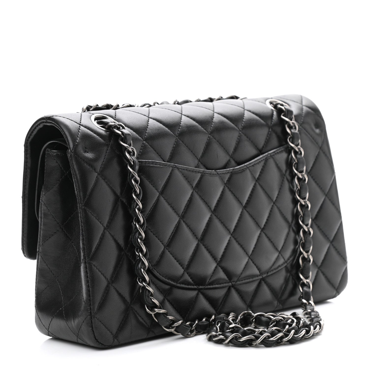 Chanel Lambskin Quilted Medium Double Flap Black 3 of 10
