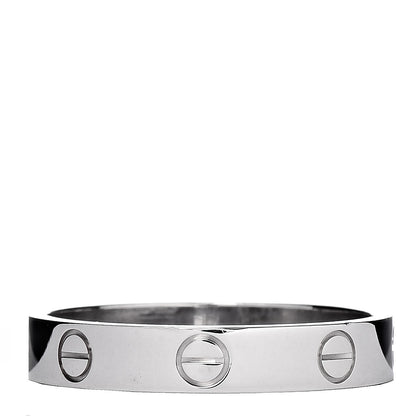 Cartier 18K White Gold 3.5mm LOVE Wedding Band Ring 57 8 3 of 4