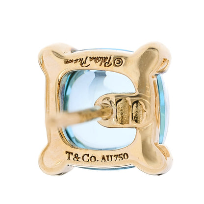 Tiffany 18K Yellow Gold Blue Topaz Paloma Picasso Sugar Stacks Earrings 4 of 5