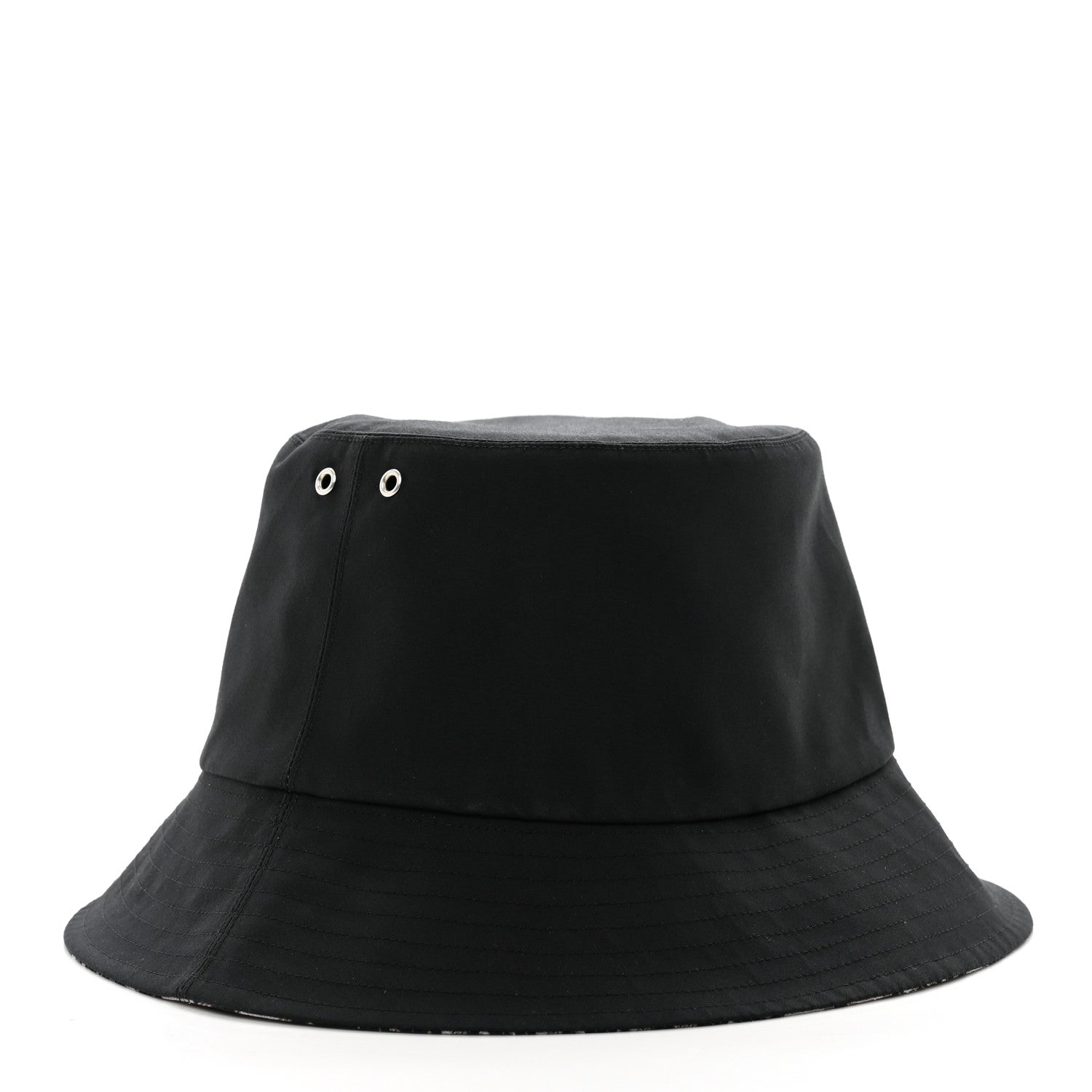 Christian Dior Polyester Cotton Oblique Reversible Teddy-D Brim Bucket Hat 56 Black 4 of 10