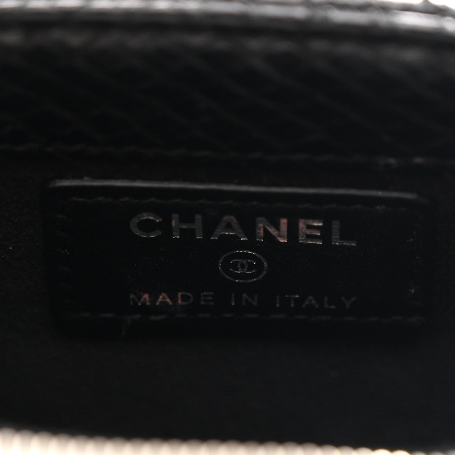 Chanel Snakeskin Quilted Phone Holder Clutch Black 6 of 13